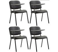 Lot de 4 chaise de conference clp H. 81 cm non pliable interieur en metal noir