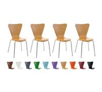 Lot de 4 chaises empilables Calisto , Nature Nature G