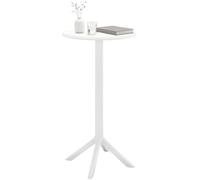 CLP Mange-Debout Tomas Stable, résistant aux intempéries, Table de Jardin Ronde Ø 60 cm, H 107 cm, extérieur Polypropylène Anti-UV Hiver, Couleur:Blanc