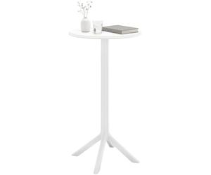 CLP Mange-Debout Tomas Stable, résistant aux intempéries, Table de Jardin Ronde Ø 60 cm, H 107 cm, extérieur Polypropylène Anti-UV Hiver, Couleur:Blanc