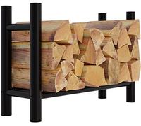 CLP Porte-bûches Medya en métal noir - 30 x 80 x 60 cm - forme ronde