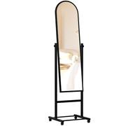 Miroir sur pieds Evoir avec roulettes , Noir