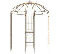 CLP Pavillon de Jardin résistant Keira, Arche avec Treillis, 270x200 cm, Acier thermolaqué, Robuste et décoratif pour terrasse & Mariage Couleur Marron