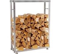 CLP Porte-bûches Keri en acier inoxydable , Acier inoxydable/25x80x125 cm Acier inoxydable G