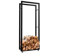 CLP Porte-bûches pour bois de cheminée Keri V2 , Noir /25x60x150 cm Noir G