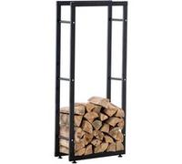 CLP Porte-bûches pour bois de cheminée Keri V2 , Noir /25x40x125 cm Noir G