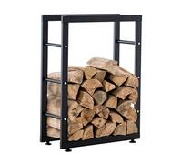 CLP Porte-bûches pour bois de cheminée Keri V2 , Noir /25x60x100 cm