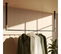 CLP Porte-manteau Fenton I Porte-manteau pour montage au plafond I Barre de penderie en métal I pour l'entrée, la garde-robe et la chambre ŕ coucher, Taille:120x60 cm