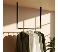 CLP Porte-manteau Fenton I Porte-manteau pour montage au plafond I Barre de penderie en métal I pour l'entrée, la garde-robe et la chambre ŕ coucher, Taille:60x60 cm