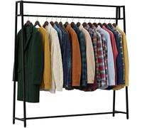 CLP Porte-vetements stable noir Ingar, portant metal thermolaque, barre de penderie jusqu a 100 kg, Taille:XL