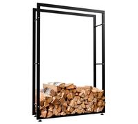 CLP Porte-bûches pour bois de cheminée Keri V2 , Noir /25x100x150 cm Noir G
