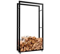 CLP Porte-bûches pour bois de cheminée Keri V2 , Noir /25x80x150 cm Noir G