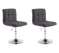 Lot de 2 chaise clp interieur non pliable H. 74 cm en plastique noir noir G