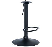 CLP Support De Remplacement en Métal pour Tabouret De Bar 10 x 10 cm I Colonne pour Tabouret Réglable Et Pivotant I avec Repose-Pieds | Couleur Noir
