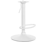 CLP Support De Remplacement en Métal pour Tabouret De Bar 10 x 10 cm I Colonne pour Tabouret Réglable Et Pivotant I avec Repose-Pieds, Couleur:Blanc