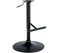 CLP Support De Remplacement en Métal pour Tabouret De Bar I Colonne pour Tabouret Réglable Et Pivotant I avec Repose-Pieds, Couleur:Noir