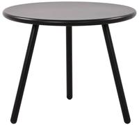 CLP Table Basse Berea I Table de Salon Ronde pour l'extérieur et l'intérieur I Table de Jardin résistante aux intempéries et aux UV I Table d'appoint pour l'extérieur, Couleur:Noir