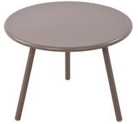 CLP Table Basse Minot I Table de Salon Ronde pour l'extérieur et l'intérieur I Table de Jardin résistante aux intempéries et aux UV, Couleur:Taupe