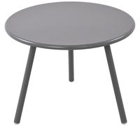 CLP Table Basse Minot I Table de Salon Ronde pour l'extérieur et l'intérieur I Table de Jardin résistante aux intempéries et aux UV, Couleur:Gris foncé