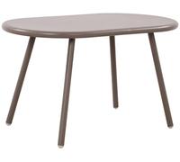 CLP Table Basse Velva I Table de Salon Ovale pour l'extérieur et l'intérieur I Table de Jardin résistante aux intempéries et aux UV, Couleur:Taupe