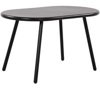 CLP Table Basse Velva I Table de Salon Ovale pour l'extérieur et l'intérieur I Table de Jardin résistante aux intempéries et aux UV, Couleur:Noir
