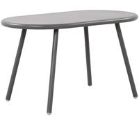 CLP Table Basse Velva I Table de Salon Ovale pour l'extérieur et l'intérieur I Table de Jardin résistante aux intempéries et aux UV, Couleur:Gris foncé