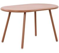 CLP Table Basse Velva I Table de Salon Ovale pour l'extérieur et l'intérieur I Table de Jardin résistante aux intempéries et aux UV, Couleur:Terracotta