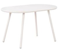CLP Table Basse Velva I Table de Salon Ovale pour l'extérieur et l'intérieur I Table de Jardin résistante aux intempéries et aux UV, Couleur:Blanc