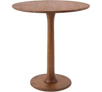 CLP Table d'appoint Morristown, Table en Bois Faite à la Main en Bois de Mindi, Table Basse Ronde et Massive pour Le Salon | Couleur Marron
