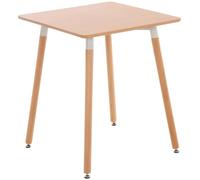 CLP Table De Cuisine Viborg I Table De Salle À Manger Au Design Scandinave pour Le Salon avec Plateau en MDF I Structure en Hêtre, Couleur:Nature, Taille:60 cm