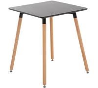 CLP Table De Cuisine Viborg I Table De Salle À Manger Au Design Scandinave pour Le Salon avec Plateau en MDF I Structure en Hêtre, Couleur:Noir, Taille:60 cm