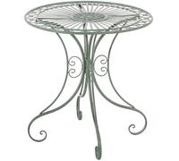 CLP Table de Jardin en Fer forgé Hari I Table de terrasse au Style Antique I Table Jardin en Fer avec Un Diamètre de Ø 70 cm, Couleur:Vert Antique