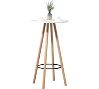 Table haute de bar - CLP - Livia - Bois massif - 4 places - Design scandinave moderne