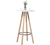 Table haute de bar - CLP - Livia - Bois massif - 4 places - Design scandinave moderne