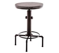 CLP Table Haute de Bar Lumos I Table Ronde Style Mange-Debout Design Industriel I Table de Bistro Plateau en Bois Support en Métal I Hauteur Rég | Couleur Bronze