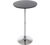 Table De Bar Ronde CLP - Bois Et Aluminium, Ø60 cm, Hauteur 110 cm, Noir