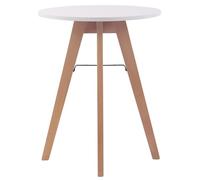 CLP Table Ronde de Cuisine Viktor - Table de Salle à Manger avec Plateau en MDF - Table de Bistro Pieds en Bois de Chêne - Taille :, Taille:60 cm