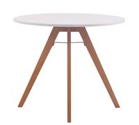 CLP Table Ronde De Cuisine Viktor I Table De Salle A Manger avec Plateau Rond en MDF I Table De Bistro Pieds en Bois De Chêne, Taille: 90 cm
