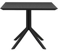 CLP - Table de jardin Sky 80 cm - polypropylène, résistante aux UV et aux intempéries - Noir