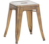 CLP Tabouret Armin I Tabouret métallique empilable et Facile d'entretien I Tabouret empilable pouvant Supporter jusqu'à 200 kg | Couleur Or