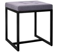 CLP Tabouret Barci I Tabouret Moderne | Tabouret rembourré de Haute qualité avec Structure en Fer Peinte en Noir par poudrage, Couleur:Gris foncé, Matériel:Tissu