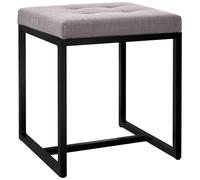 CLP Tabouret Barci I Tabouret Moderne | Tabouret rembourré de Haute qualité avec Structure en Fer Peinte en Noir par poudrage, Couleur:Gris, Matériel:Tissu