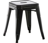 CLP Tabouret bas au style industriel Armin Métal , Noir