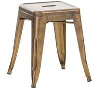 CLP Trading GmbH Tabouret Armin en métal empilable, facile d'entretien, supporte jusqu'à 200 kg – Or