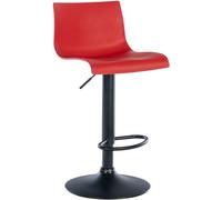 CLP Tabouret De Bar Branford I Design Moderne I Réglable en Hauteur I Dossier Confortable I Idéal pour La Cuisine Ou La Salle À Manger | Couleur Rouge Matériel Plastique