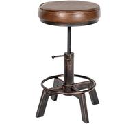CLP Tabouret Destin en Similicuir réglable et pivotant , Bronze Marron G