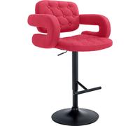 CLP Tabouret de bar Dublin Tissu réglable en hauteur et pivotant,beige noir