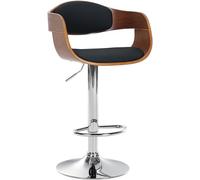 Tabouret de bar Kingston en similicuir, couleur noyer/noir Noyer/Noir G