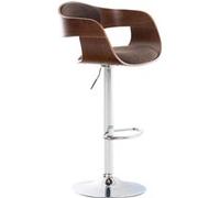 CLP Tabouret de bar Kingston Tissu , Noyer / Marron Noyer / Marron G