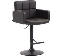 CLP Tabouret de bar Los Angeles similicuir avec pied en métal , Marron/Noir Marron G